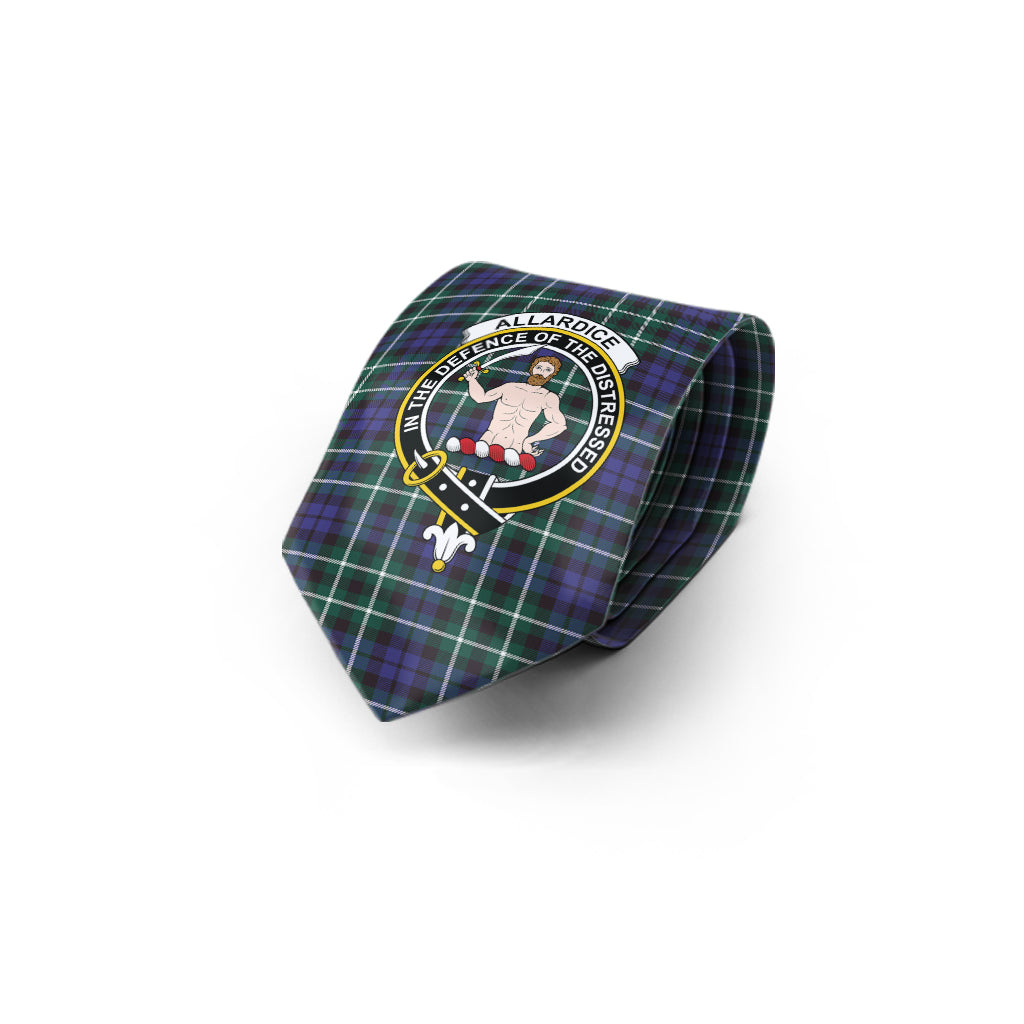 Allardice Tartan Classic Necktie with Family Crest - Tartanvibesclothing