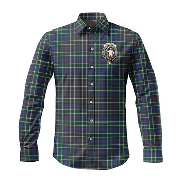 Allardice Tartan Long Sleeve Button Up Shirt with Family Crest