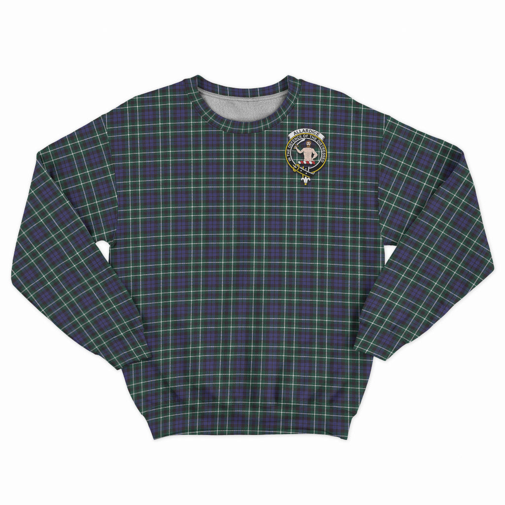 Allardice Tartan Sweatshirt with Family Crest - Tartan Vibes Clothing