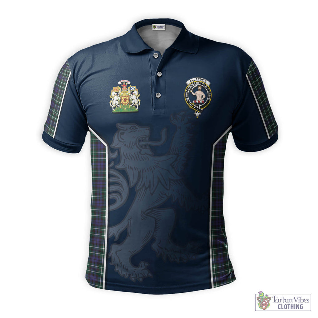 Tartan Vibes Clothing Allardice Tartan Men's Polo Shirt with Family Crest and Lion Rampant Vibes Sport Style