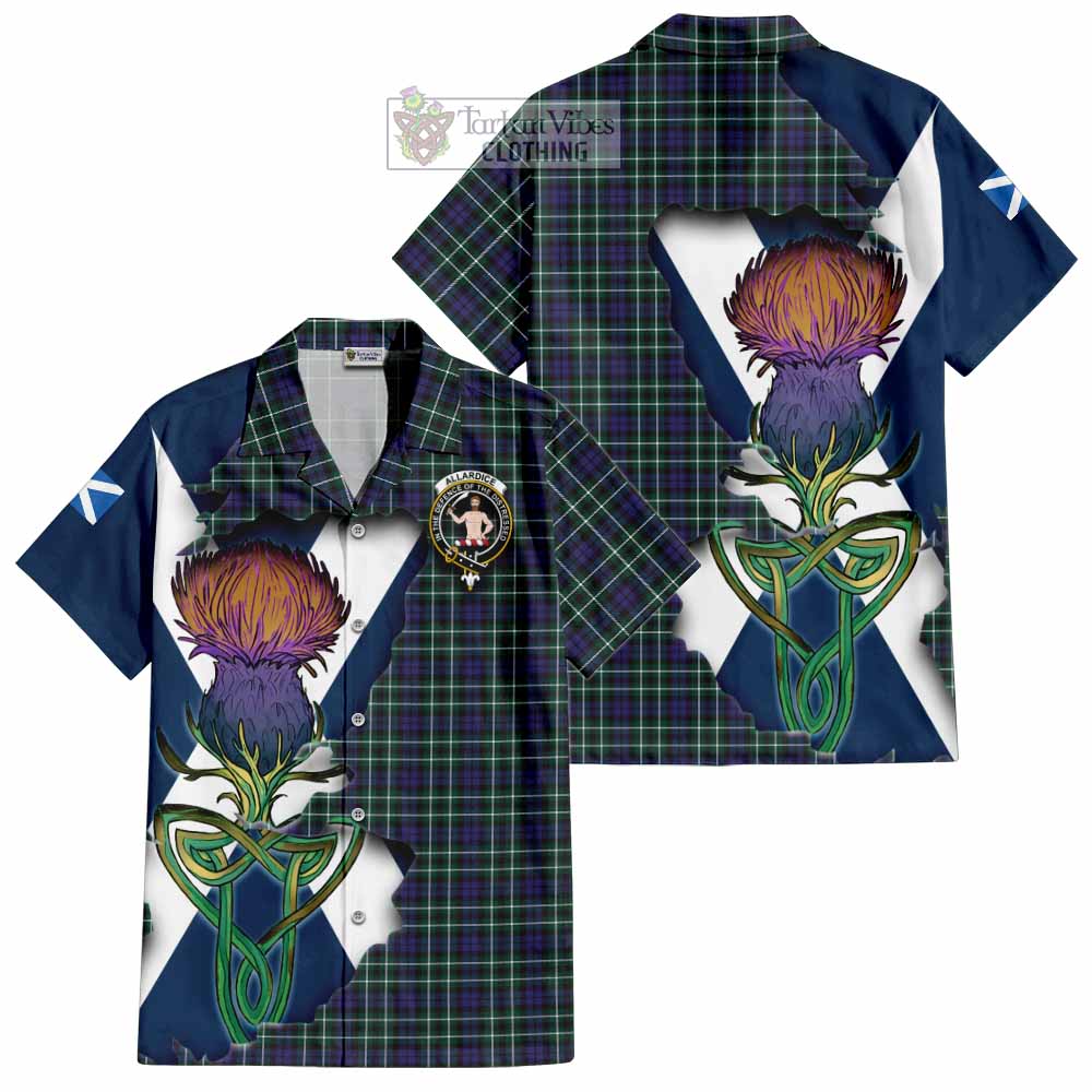 Allardice Tartan Family Crest Hawaiian Shirt Scottish Thistle Celtic Inspired - Tartan Vibes Clothing
