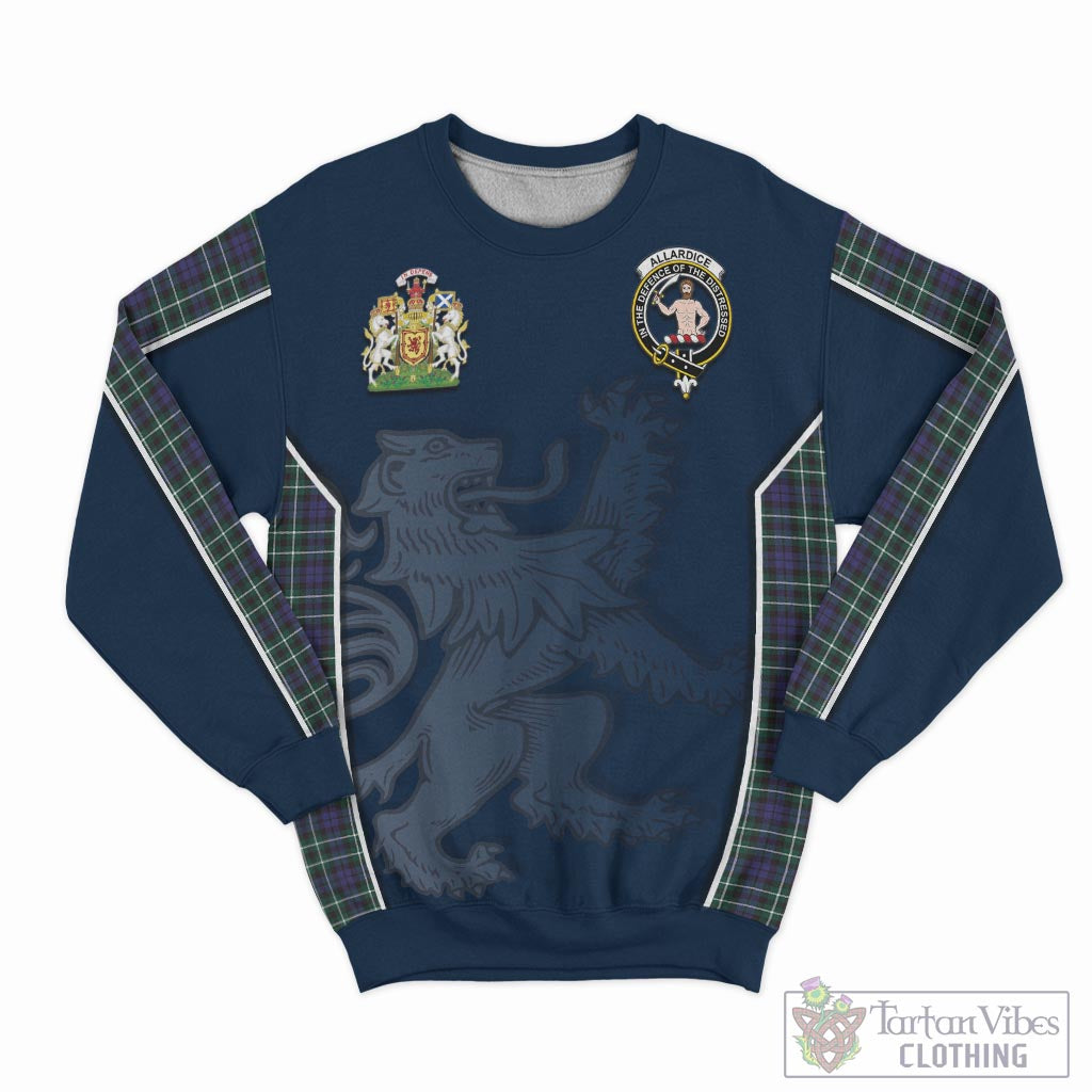 Tartan Vibes Clothing Allardice Tartan Sweater with Family Crest and Lion Rampant Vibes Sport Style