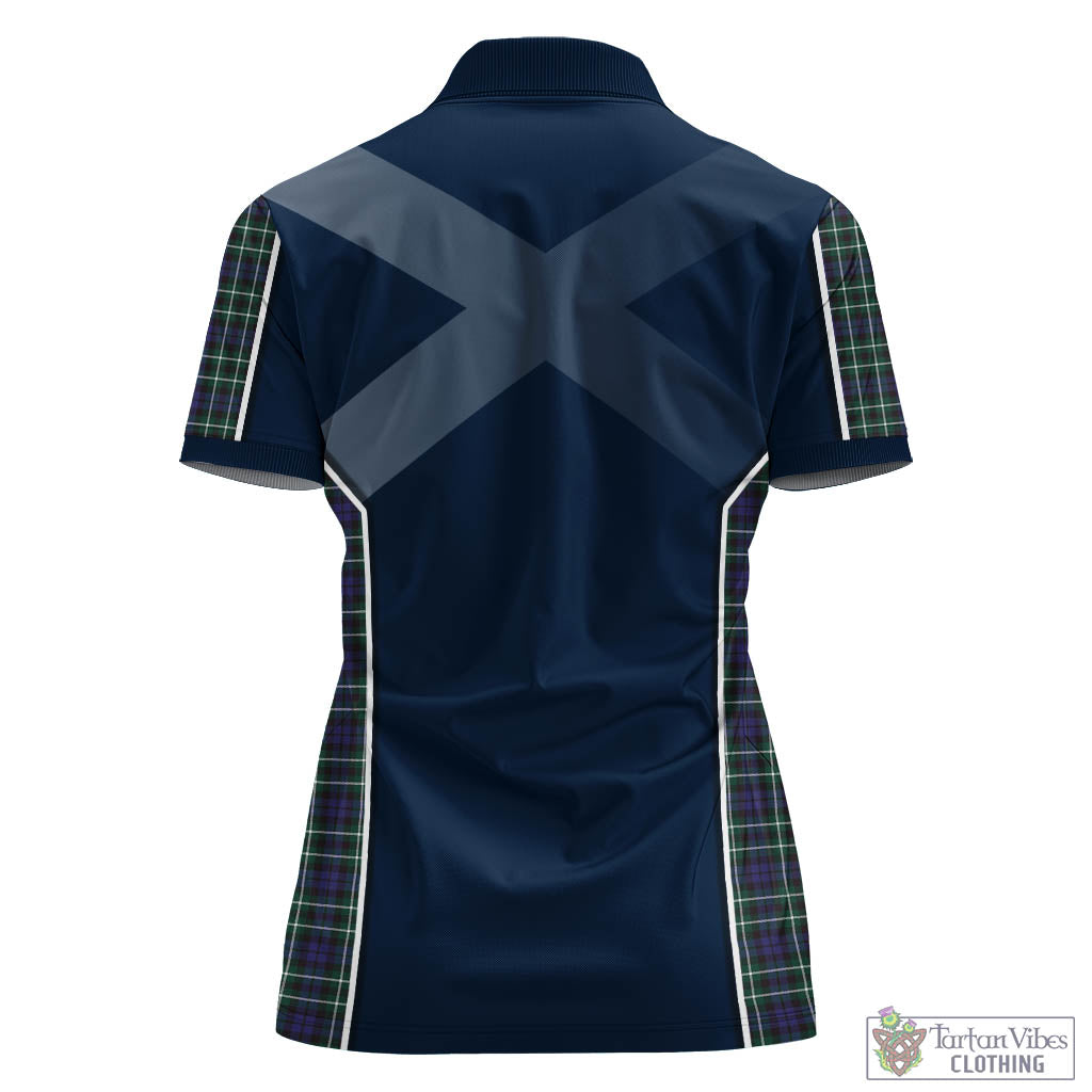 Tartan Vibes Clothing Allardice Tartan Women's Polo Shirt with Family Crest and Scottish Thistle Vibes Sport Style