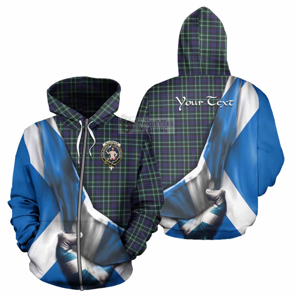 Tartan Vibes Clothing Allardice Tartan Hoodie with Family Crest Scotland Patriotic Style