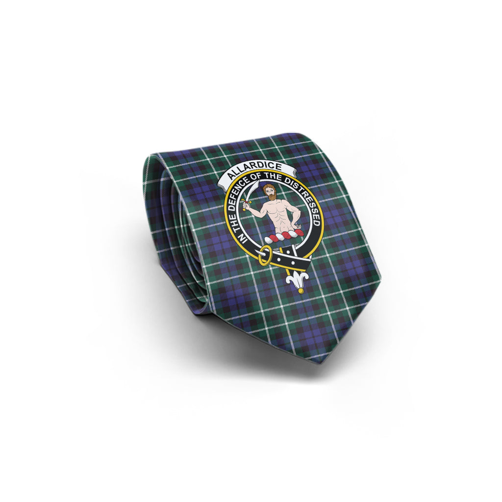 Allardice Tartan Classic Necktie with Family Crest - Tartanvibesclothing