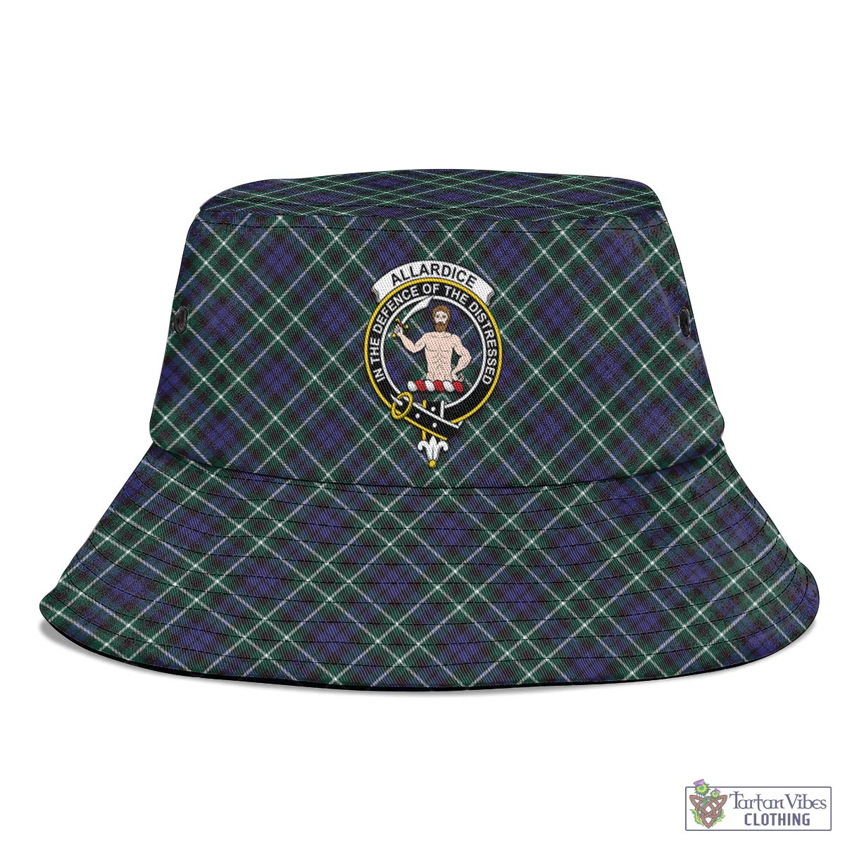 Tartan Vibes Clothing Allardice Tartan Bucket Hat with Family Crest