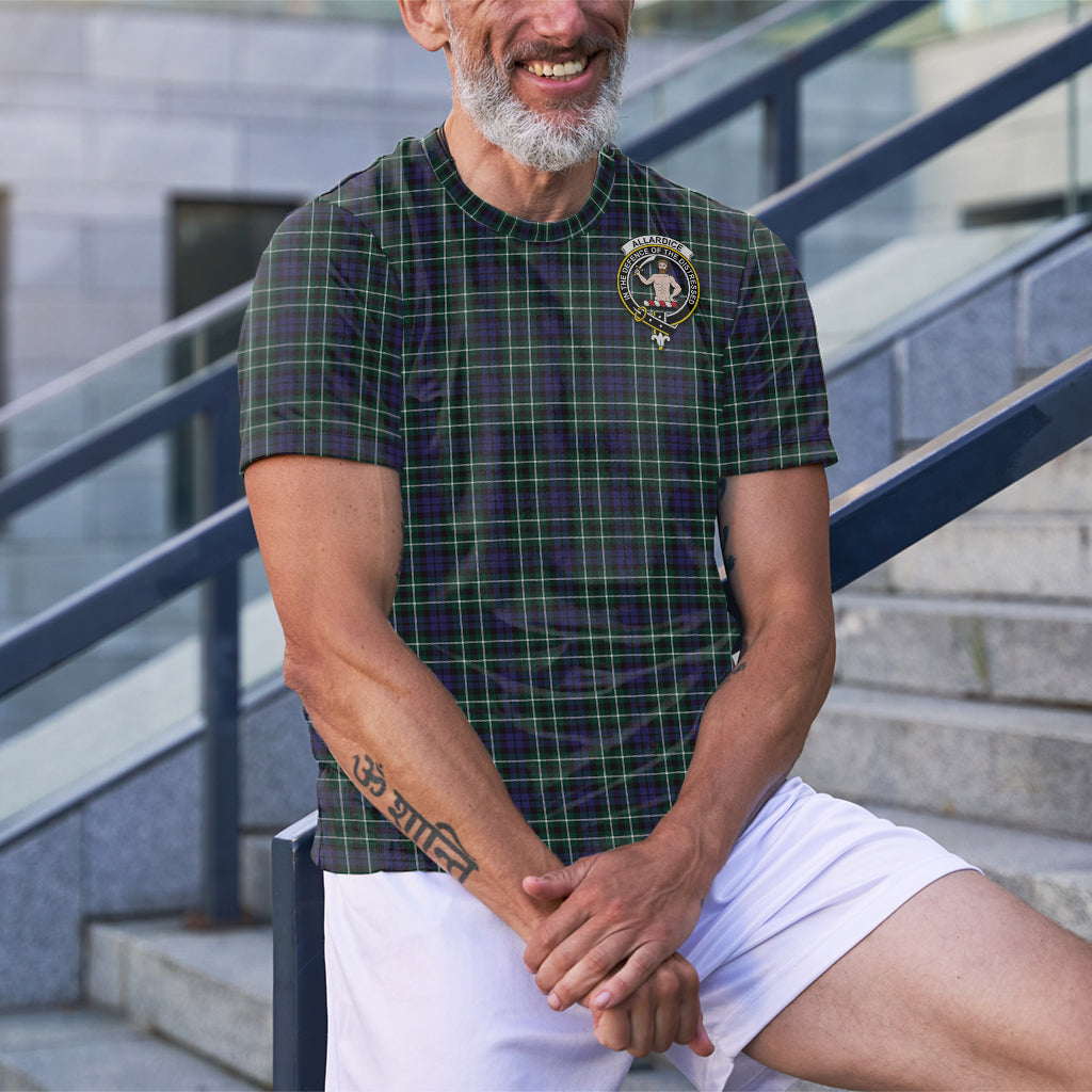 Allardice Tartan T-Shirt with Family Crest - Tartan Vibes Clothing