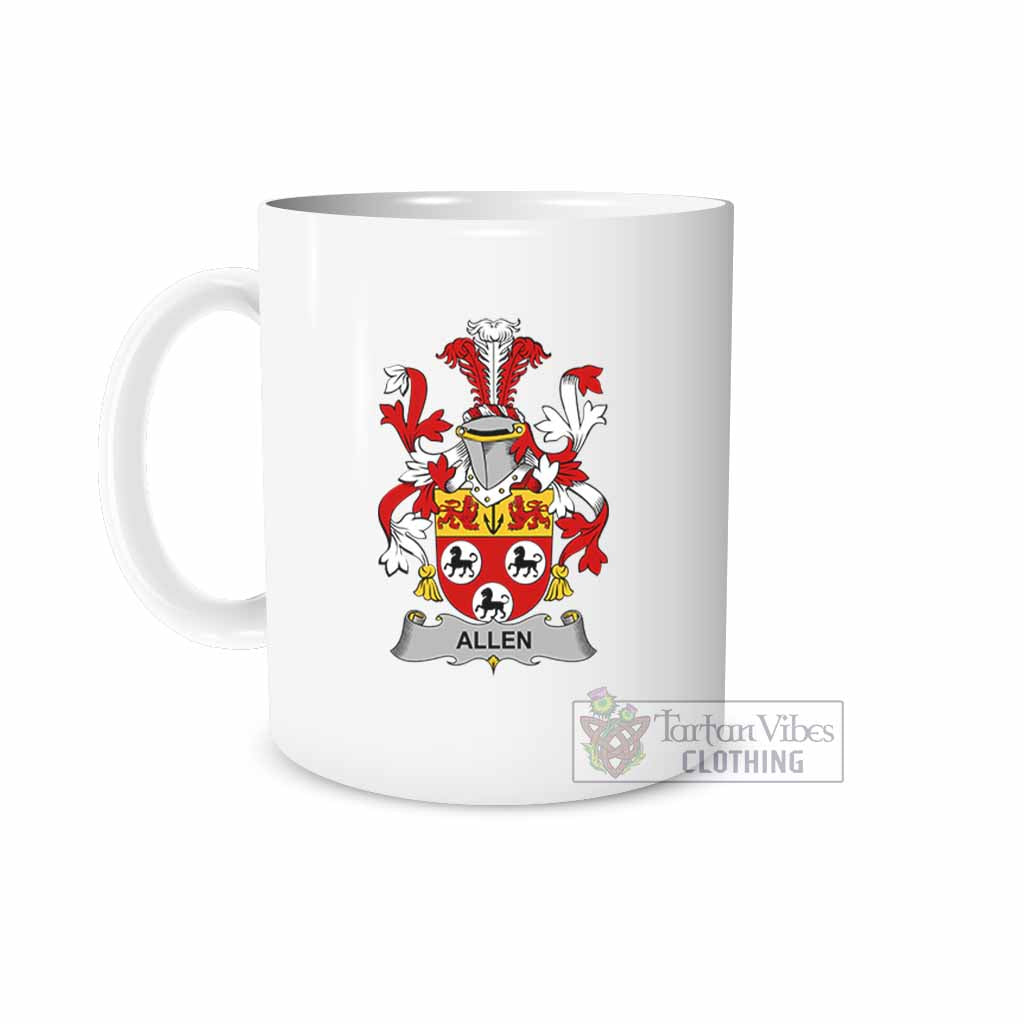 Tartan Vibes Clothing Allen Irish Clan Coat of Arms Ceramic Mug