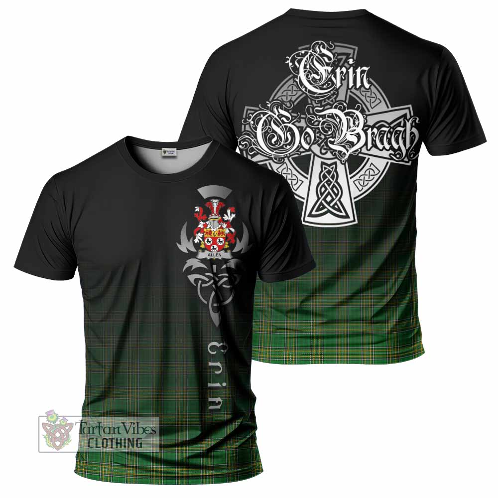Allen Irish Clan T-Shirt with Coat of Arms Erin Go Bragh Celtic Inspired - Tartan Vibes Clothing