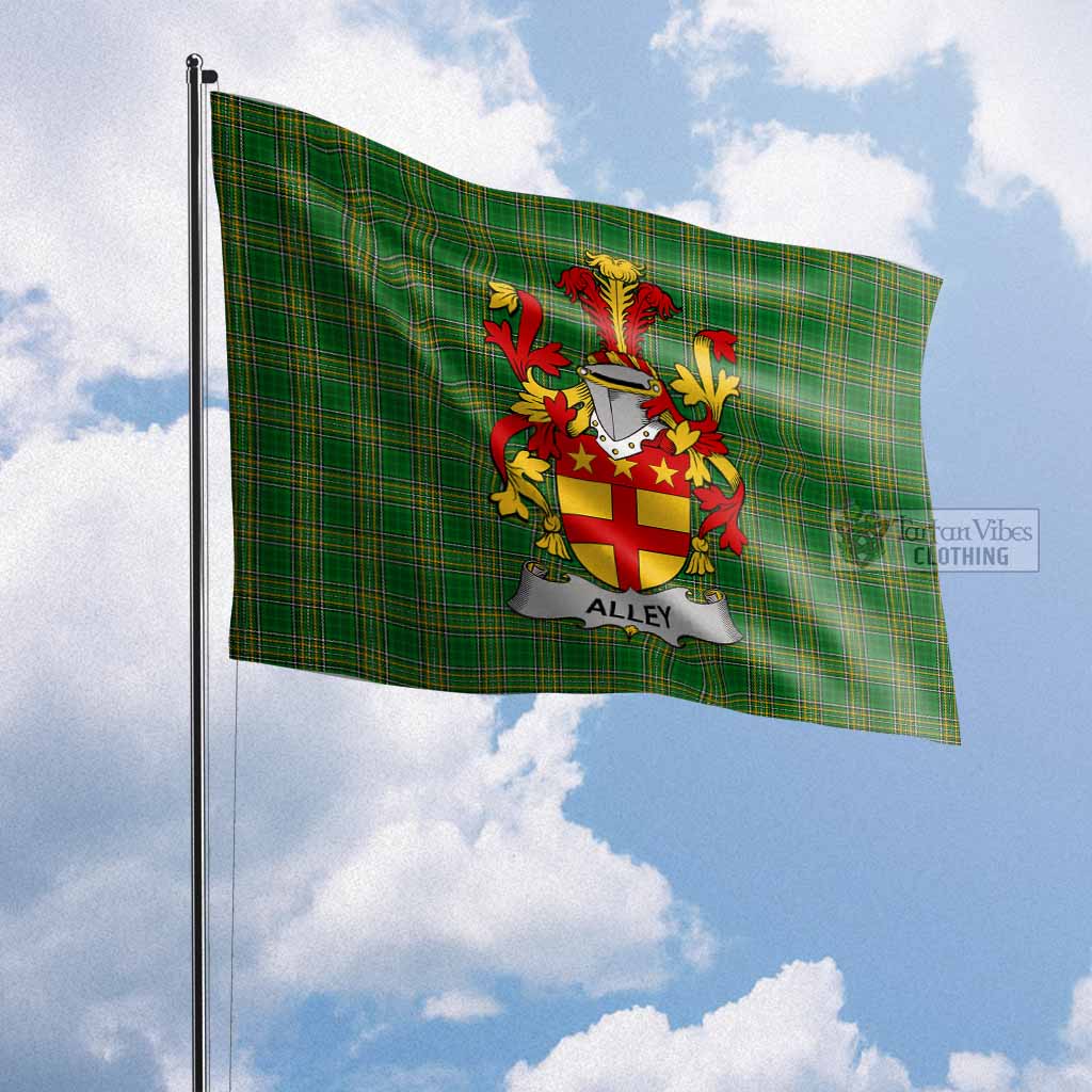 Tartan Vibes Clothing Alley Irish Clan Flag with Coat of Arms