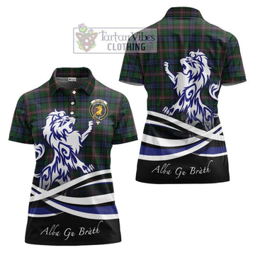 Allison Tartan Women's Polo Shirt with Alba Gu Brath Regal Lion Emblem