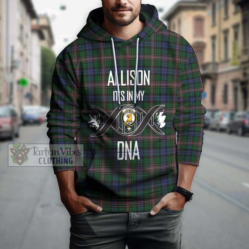 Allison Tartan Hoodie with Family Crest DNA In Me Style Pullover Hoodie - Tartanvibesclothing Shop