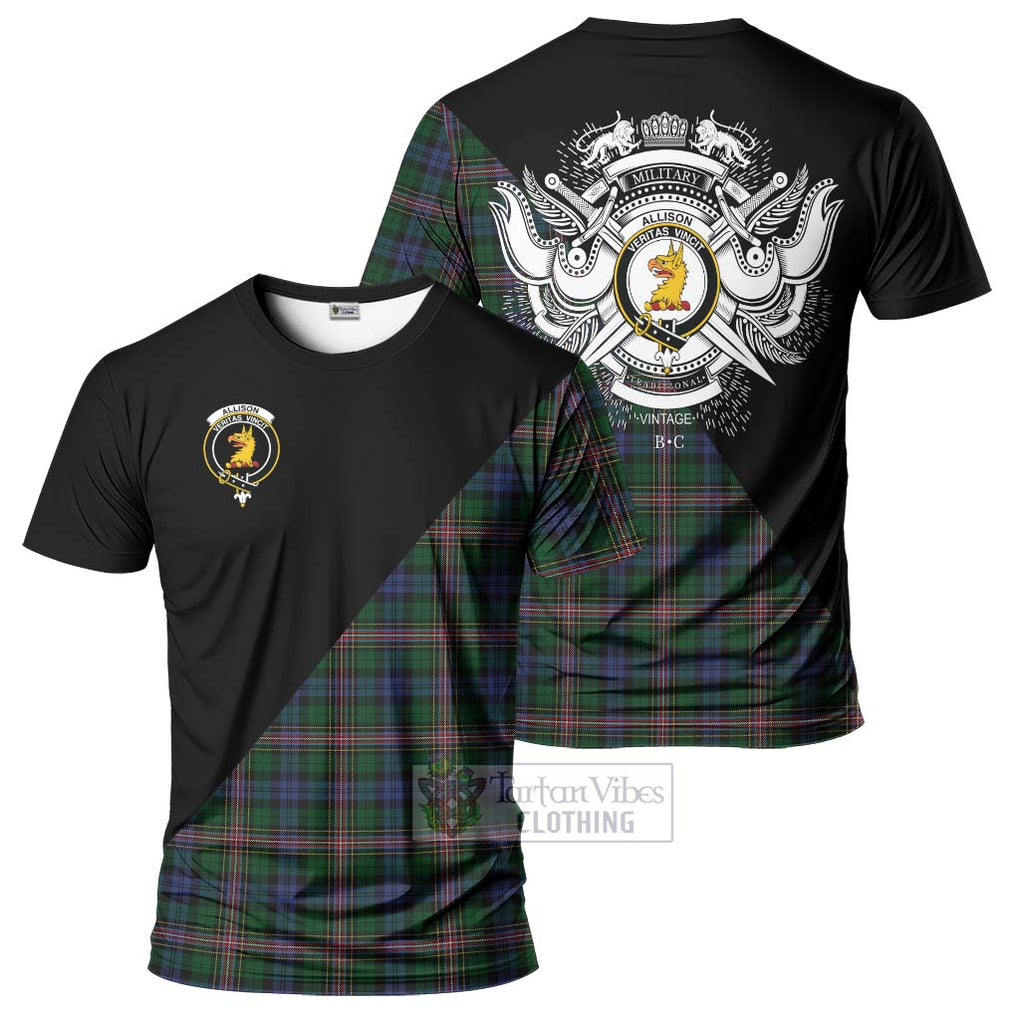 Allison Tartan T-Shirt with Family Crest and Military Logo Style Kid's Shirt - Tartanvibesclothing Shop