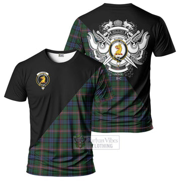 Allison Tartan T-Shirt with Family Crest and Military Logo Style