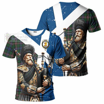 Allison Tartan T-Shirt with Family Crest Scottish Bagpiper Vibes