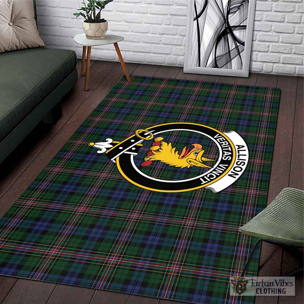 Tartan Vibes Clothing Allison Tartan Area Rug with Family Crest