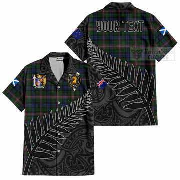 Allison Crest Tartan Short Sleeve Button Shirt with New Zealand Silver Fern Half Style