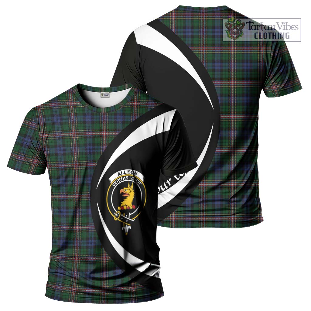 Tartan Vibes Clothing Allison Tartan T-Shirt with Family Crest Circle Style