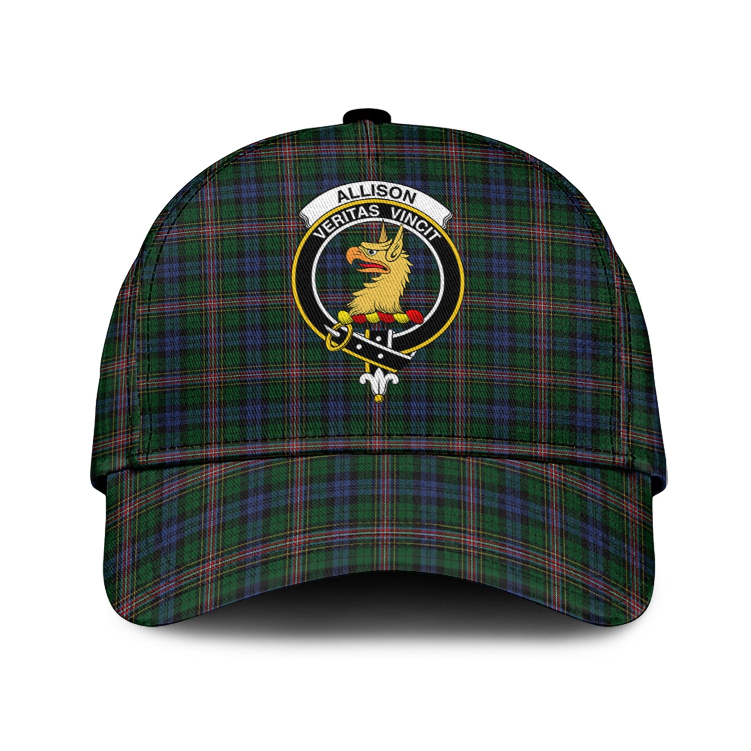 Allison Tartan Classic Cap with Family Crest Classic Cap Universal Fit - Tartan Vibes Clothing