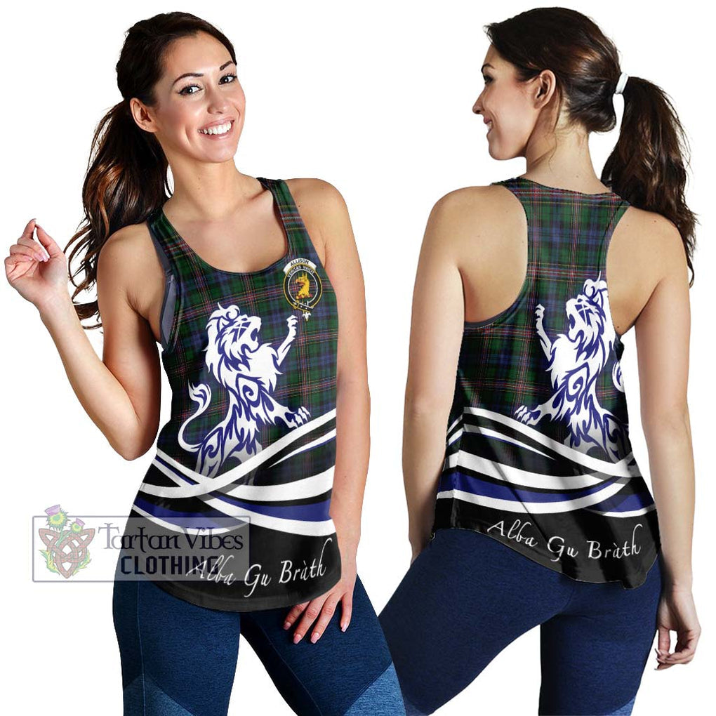 Allison Tartan Women's Racerback Tanks with Alba Gu Brath Regal Lion Emblem 4XL - Tartanvibesclothing Shop