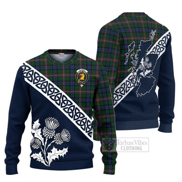 Allison Tartan Ugly Sweater Featuring Thistle and Scotland Map