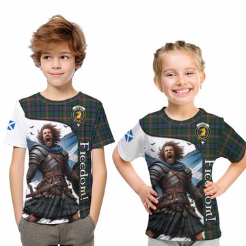 Allison Crest Tartan Kid T-Shirt Inspired by the Freedom of Scottish Warrior