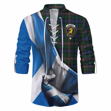 Allison Tartan Ghillie Kilt Shirt with Family Crest Scotland Patriotic Style