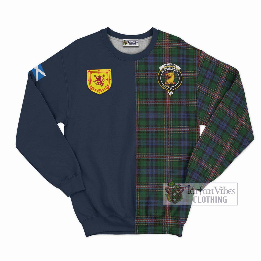 Tartan Vibes Clothing Allison Tartan Sweatshirt with Scottish Lion Royal Arm Half Style