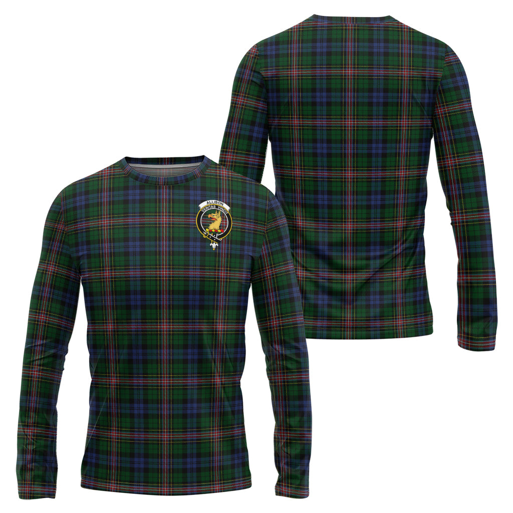 Allison Tartan Long Sleeve T-Shirt with Family Crest Unisex - Tartan Vibes Clothing