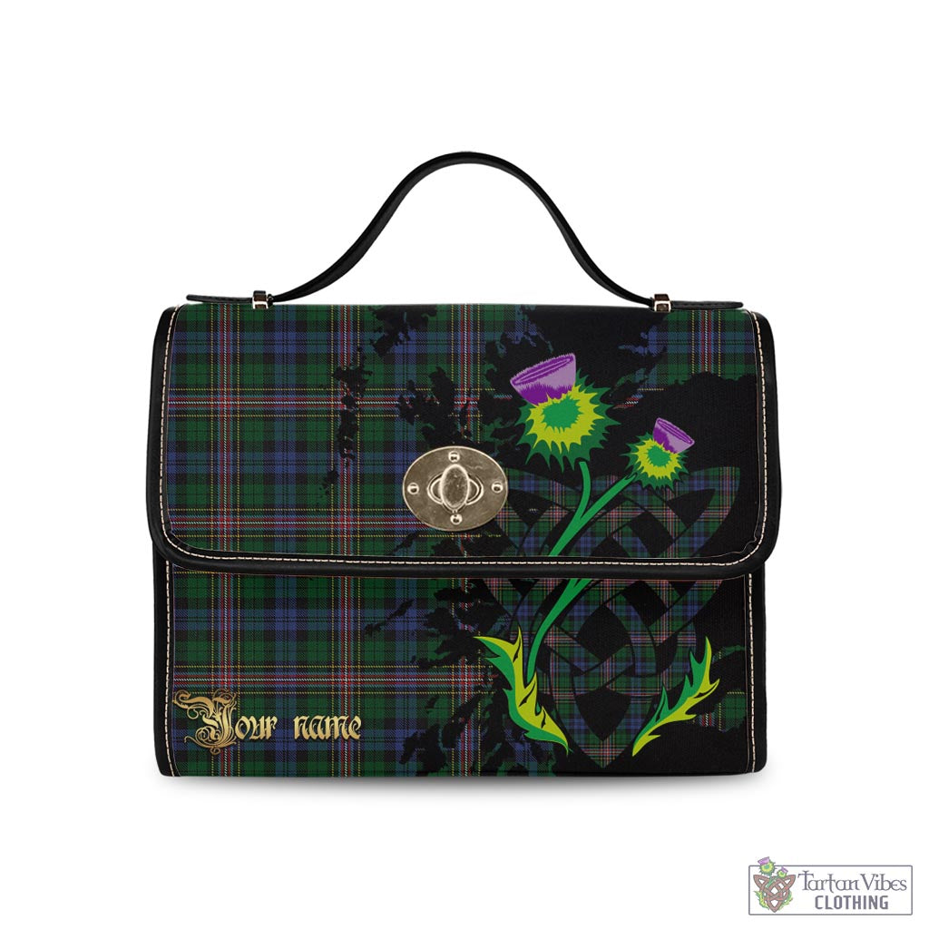 Tartan Vibes Clothing Allison Tartan Waterproof Canvas Bag with Scotland Map and Thistle Celtic Accents