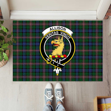 Allison Tartan Door Mat with Family Crest