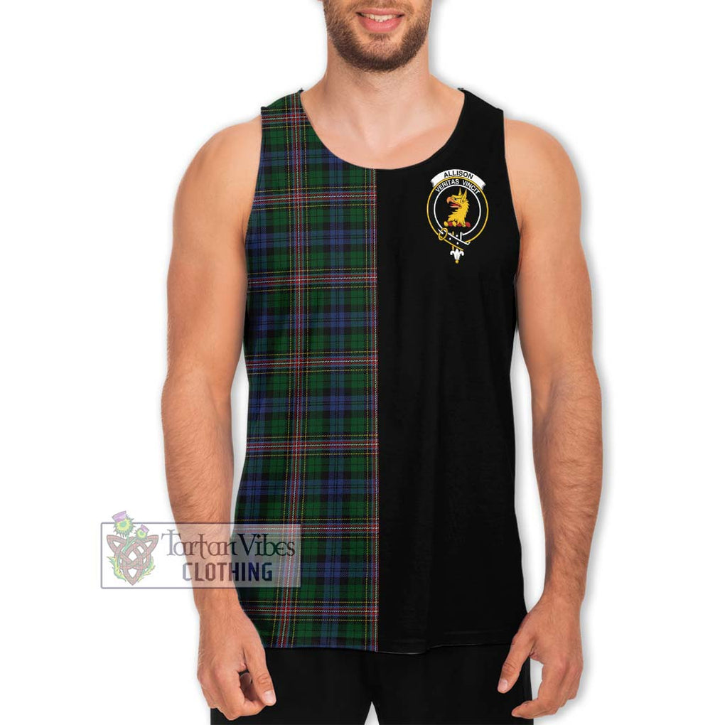 Allison Tartan Men's Tank Top with Family Crest and Half Of Me Style Men - Tartanvibesclothing Shop