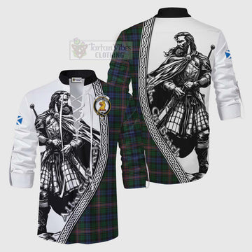 Allison Tartan Clan Crest Ghillie Kilt Shirt with Highlander Warrior Celtic Style