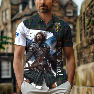 Allison Crest Tartan Short Sleeve Button Shirt Inspired by the Freedom of Scottish Warrior