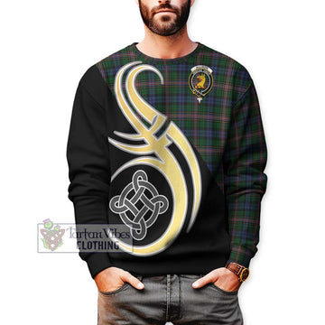 Allison Tartan Sweatshirt with Family Crest and Celtic Symbol Style