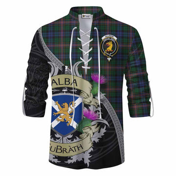 Allison Tartan Family Crest Ghillie Kilt Shirt Lion Rampant Royal Thistle Shield Celtic Inspired Men - Tartan Vibes Clothing