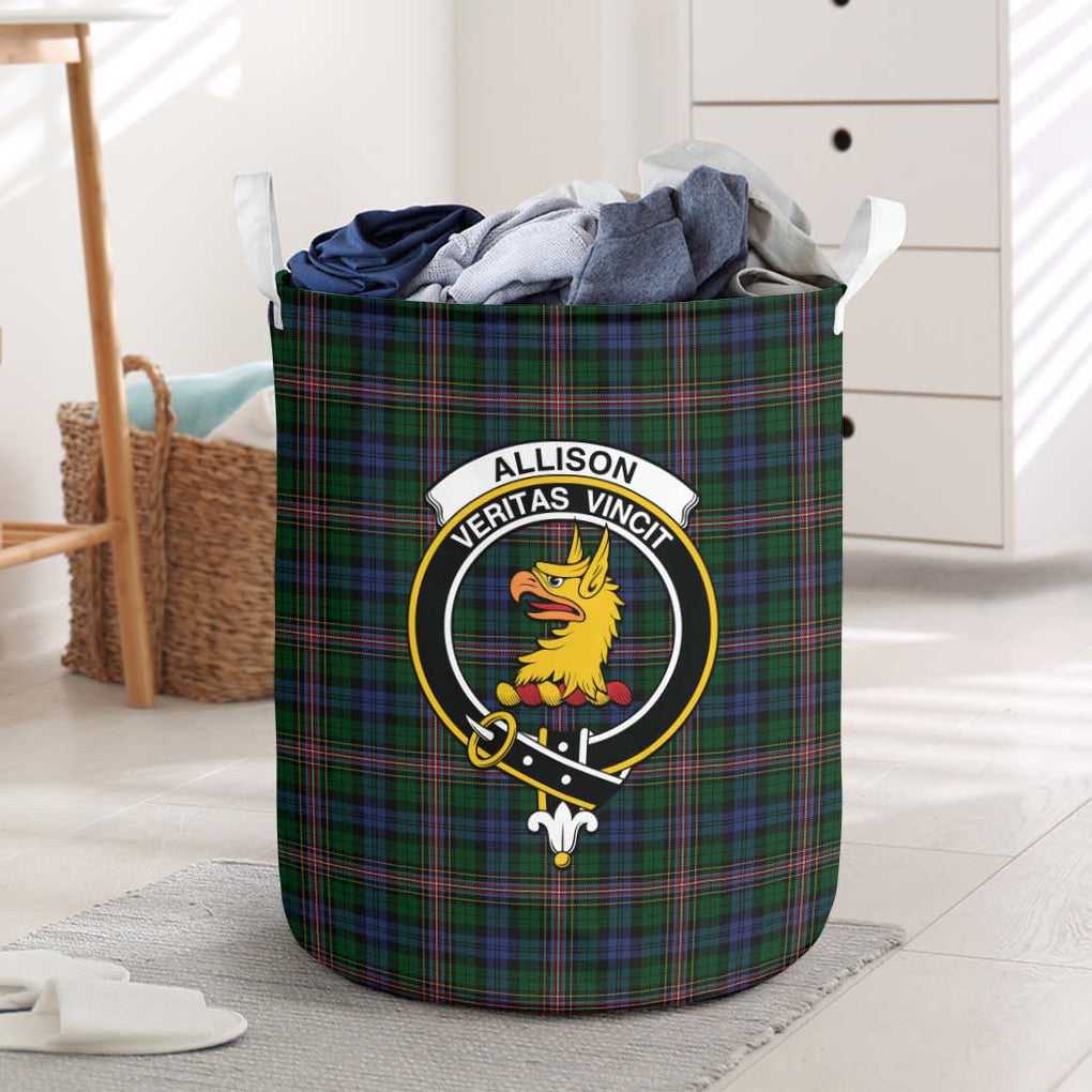 Allison Tartan Laundry Basket with Family Crest One Size - Tartanvibesclothing Shop