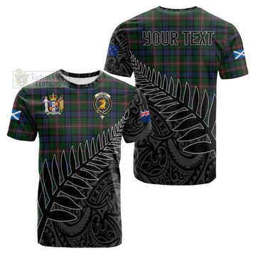 Allison Crest Tartan Cotton T-shirt with New Zealand Silver Fern Half Style