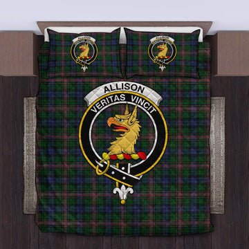 Allison Tartan Quilt Bed Set with Family Crest