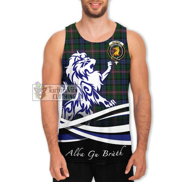 Allison Tartan Men's Tank Top with Alba Gu Brath Regal Lion Emblem