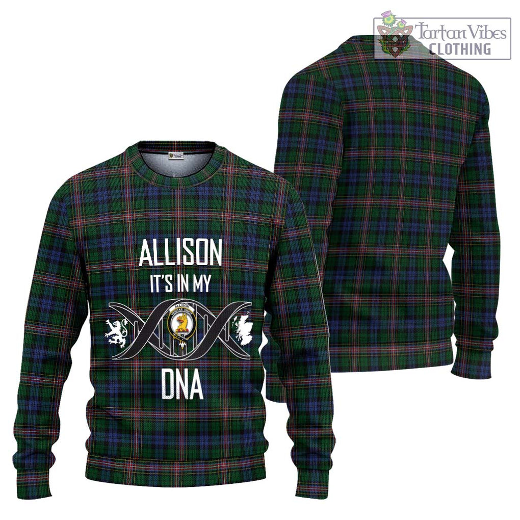 Allison Tartan Knitted Sweater with Family Crest DNA In Me Style Unisex - Tartanvibesclothing Shop