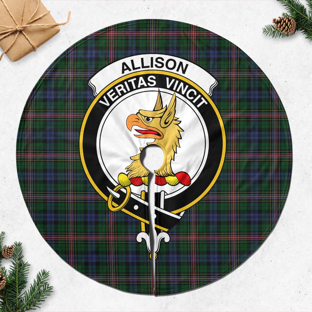 Allison Tartan Christmas Tree Skirt with Family Crest - Tartanvibesclothing