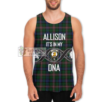 Allison Tartan Men's Tank Top with Family Crest DNA In Me Style