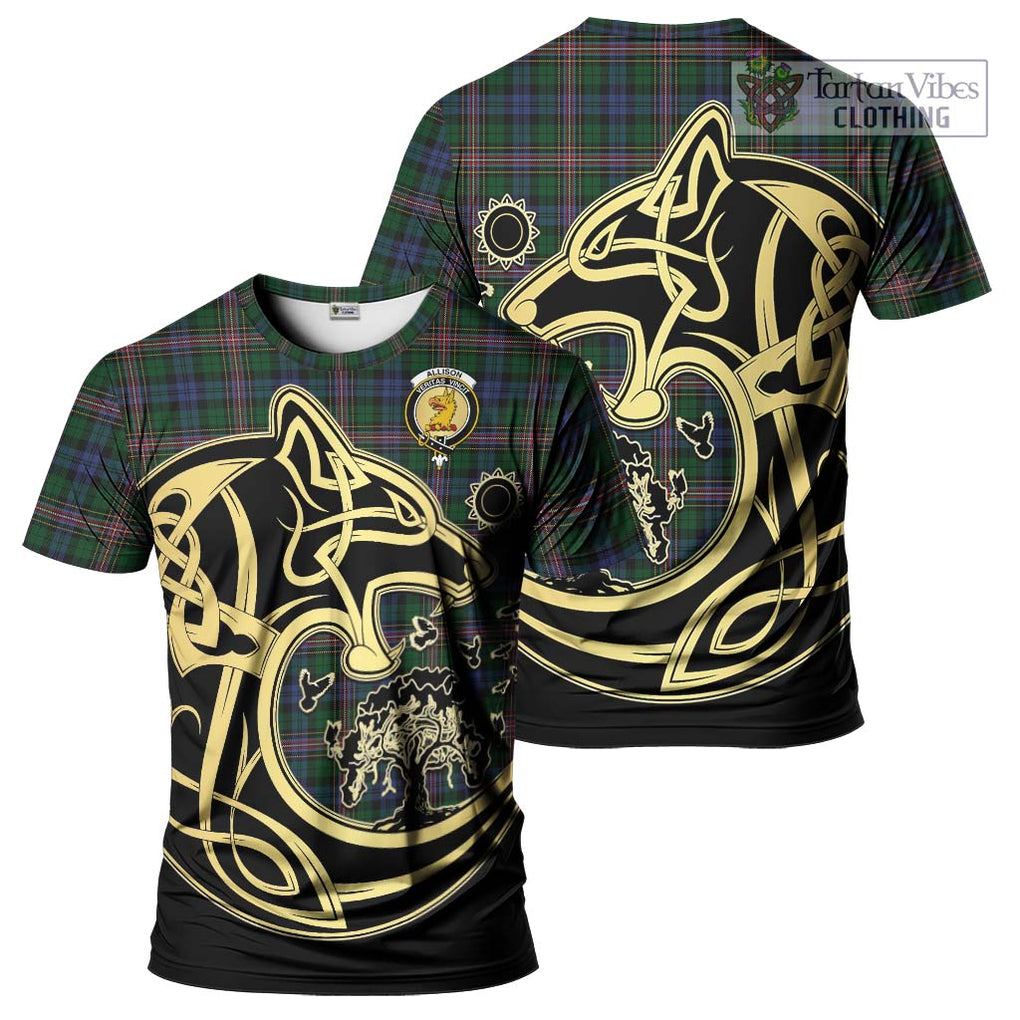 Allison Tartan T-Shirt with Family Crest Celtic Wolf Style Kid's Shirt - Tartan Vibes Clothing