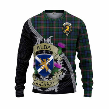 Allison Tartan Family Crest Knitted Sweater Lion Rampant Royal Thistle Shield Celtic Inspired Unisex - Tartan Vibes Clothing