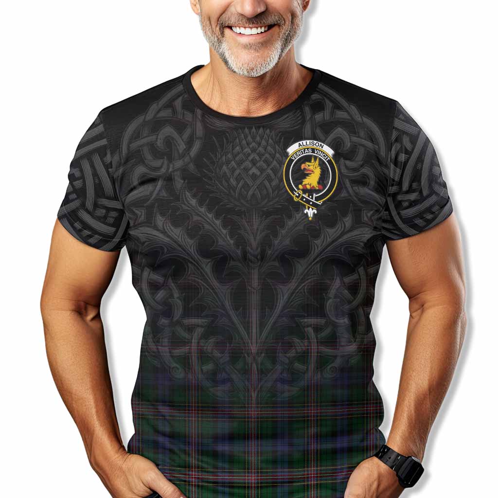 Tartan Vibes Clothing Allison Tartan T-Shirt with Family Crest Celtic Thistle Vibes