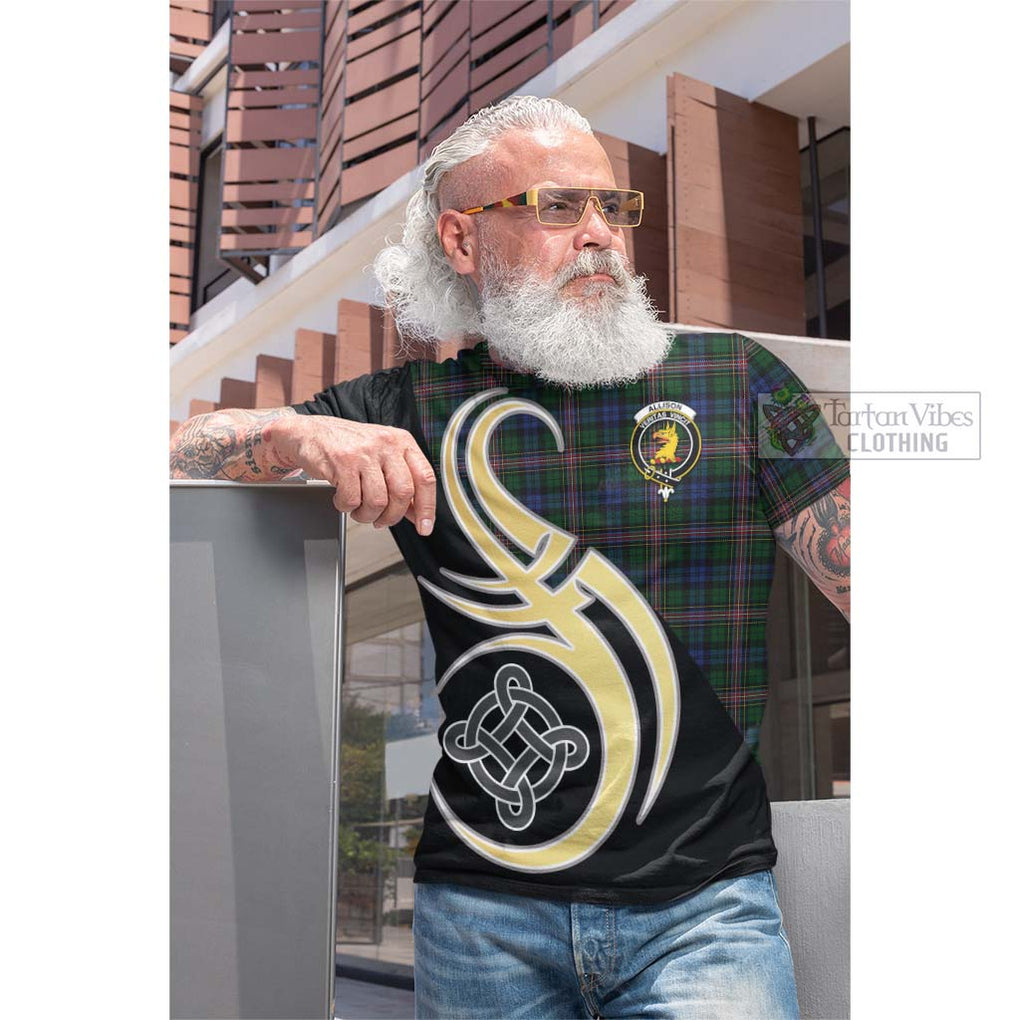 Tartan Vibes Clothing Allison Tartan Cotton T-shirt with Family Crest and Celtic Symbol Style