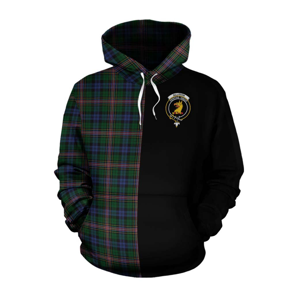 Tartan Vibes Clothing Allison Tartan Cotton Hoodie with Family Crest and Half Of Me Style