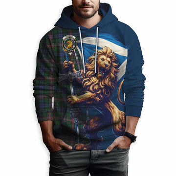 Allison Tartan Family Crest Hoodie with Scottish Majestic Lion