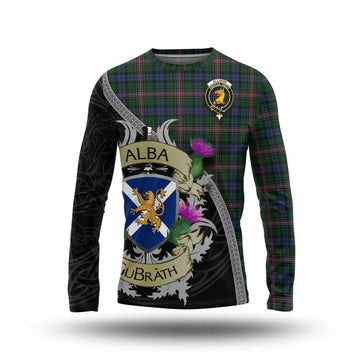Allison Tartan Family Crest Long Sleeve T-Shirt Lion Rampant Royal Thistle Shield Celtic Inspired Unisex - Tartan Vibes Clothing